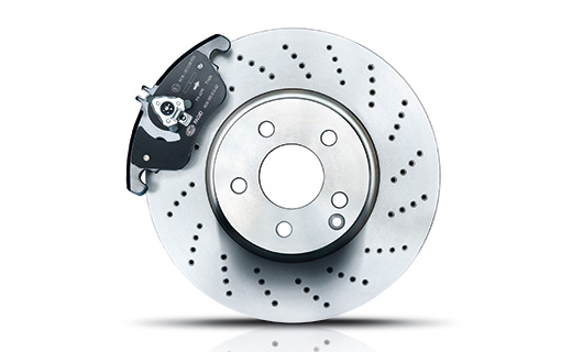 HELLA PAGID brake disc with brake lining